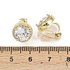 Brass Micro Pave Clear Cubic Zirconia Cuff Earrings EJEW-Z148-01G-4
