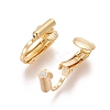Brass Clip-on Earring Converters Findings KK-L175-01G-2