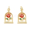 Brass Enamel Pendants KK-L237-009G-1