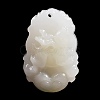 Natural White Jade Carved Pendants G-S384-01D-1
