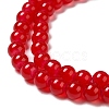 Baking Paint Imitation Jade Glass Round Bead Strands X-DGLA-Q021-8mm-05-4