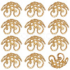 100Pcs Flower Brass Fancy Bead Caps KK-BBC0018-06-1