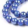 Electroplate Opaque Glass Beads Strands GLAA-T032-P10mm-AB11-3
