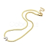 Crystal Rhinestone Butterfly Pendant Necklace with Herringbone Chains LS-NJEW-I116-01G-2