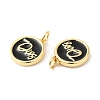 Real 16K Gold Plated Brass Enamel Pendants X-ZIRC-L103-058G-2