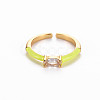 Brass Enamel Cuff Rings RJEW-T016-29J-NF-1
