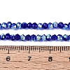 AB Color Plated Transparent Glass Rondelle Beads Strands EGLA-T029-2mm-10Q-4