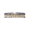 5Pcs 5 Styles Natural Rainbow Moonstone & Iolite & Non-magnetic Synthetic Hematite Beads Bracelets BJEW-JB13090-2