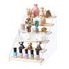 Rectangle Acrylic with Wood Minifigures Organizer Display Risers ODIS-WH0038-102B-1