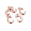 Rose Gold Plated Alloy Letter Pendants X-PALLOY-J718-01RG-C-2