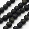 Natural Serpentine/Green Lace Stone Beads Strands G-D676-8mm-1
