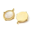 Brass Pave Shell Pendants KK-M277-06B-G-2