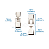 Alloy Snap Lock Clasps PALLOY-TAC0009-24P-10