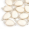 Natural White Jade Links connectors G-S344-02O-1