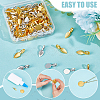 120Pcs 4 Styles Tibetan Style Alloy Glue-on Flat Pad Bails FIND-HY0004-74-3