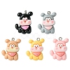 5Pcs 5 Colors Opaque Resin Pendants RESI-FS0001-67A-2