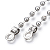 Iron Round Ball Chains with Bead Tips MAK-N034-006A-P-3