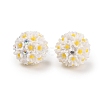 Handmade Luminous Polymer Clay Rhinestone Fancy Beads CLAY-H003-04C-3