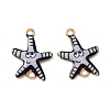 Ocean Theme Alloy Enamel Connector Charms FIND-CJC0017-15KCG-05-1