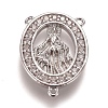 Brass Micro Pave Clear Cubic Zirconia Chandelier Component Links ZIRC-L075-77A-P-1
