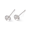 Rack Plating Brass Stud Earring Findings KK-G433-05B-P-1