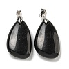 Natural Obsidian Pendants G-G147-02P-04-1