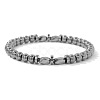 Synthetic Non-magnetic Hematite Twist Round Beaded Stretch Bracelets WG50776-01-2