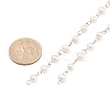 Handmade Natural Freshwater Pearl Beaded Chains AJEW-JB01088-02-4