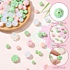250G UV Plating Rainbow Iridescent Opaque Acrylic Beads PACR-CJ0001-38B-3