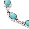 Alloy Resin Oval Link Chain Bracelets for Women BJEW-JB10131-3