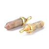 Natural Crazy Agate Pointed Pendants G-G025-01G-20-3