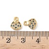 Brass Micro Pave Cubic Zirconia Charms KK-C099-01H-G-3