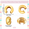 925 Sterling Silver Bead Tips Knot Covers STER-BBC0005-94B-G-2