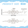 2Pcs Crystal Rhinestone Flower Link Bracelet BJEW-FG0001-02-2