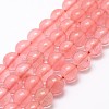 Cherry Quartz Glass Bead Strands X-G-P256-06-8mm-1