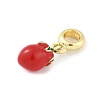 Brass Enamel Fruit European Dangle Charms KK-Z090-08G-05-2