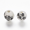 Handmade Printed Porcelain Beads PORC-Q201-10mm-5-2