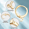 CREATCABIN 50 Pairs Brass Huggie Hoop Earring Findings KK-CN0001-87-3