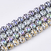Electroplate Glass Beads Strands EGLA-S177-09B-M-1