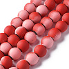 Spray Painted Non-magnetic Synthetic Hematite Beads Strands G-N337-01C-1
