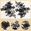2Pcs Polyester Paillette Embroidered Cloth Sew on Patches PATC-CY0001-01A-6