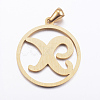 Ion Plating(IP) 304 Stainless Steel Pendants STAS-K162-077G-2