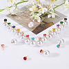 10 Pairs 10 Colors Resin Diamond & Plastic Imitaion Pearl Front Back Stud Earrings EJEW-AN0002-65-7