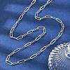 304 Stainless Steel Paperclip Chain Necklaces NJEW-H072-01P-1
