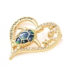 Brass Micro Pave Clear Cubic Zirconia Pendants CU-CBA8A7D-02G-B-2