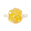 Glass Beaded Round Sphere Links PALLOY-MZ00874-06-1