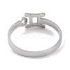 Non-Tarnish Constellations 304 Stainless Steel Open Cuff Ring for Women RJEW-L122-001P-08-3