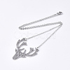 Non-Tarnish 201 Stainless Steel Pendant Necklaces NJEW-T009-JN093-1-40-2