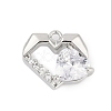Brass Micro Pave Cubic Zirconia Charms ZIRC-P122-01C-P01-1