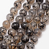 Natural Dragon Veins Agate Bead Strands X-G-K166-14-6mm-01-1